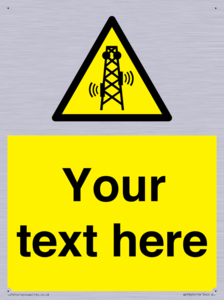Custom warning RF radiation transmitter